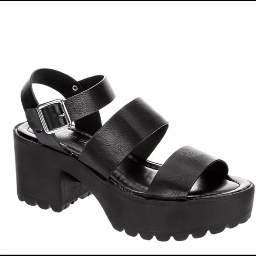 Madden girl carter black platform sandals